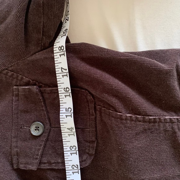 Lands End Women's Button Front Corduroy Jacket Flap Pockets Brown Size 12 - Picture 6 of 8